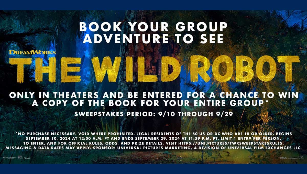 Book a The Wild Robot Private screening and be enter to win the book for your group