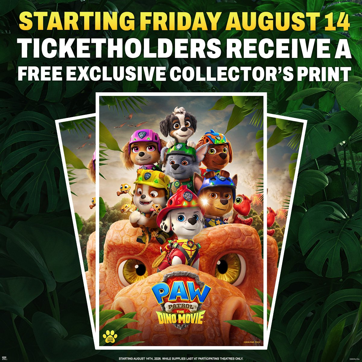 Paw Patrol Dino Collectors Prints Wk1