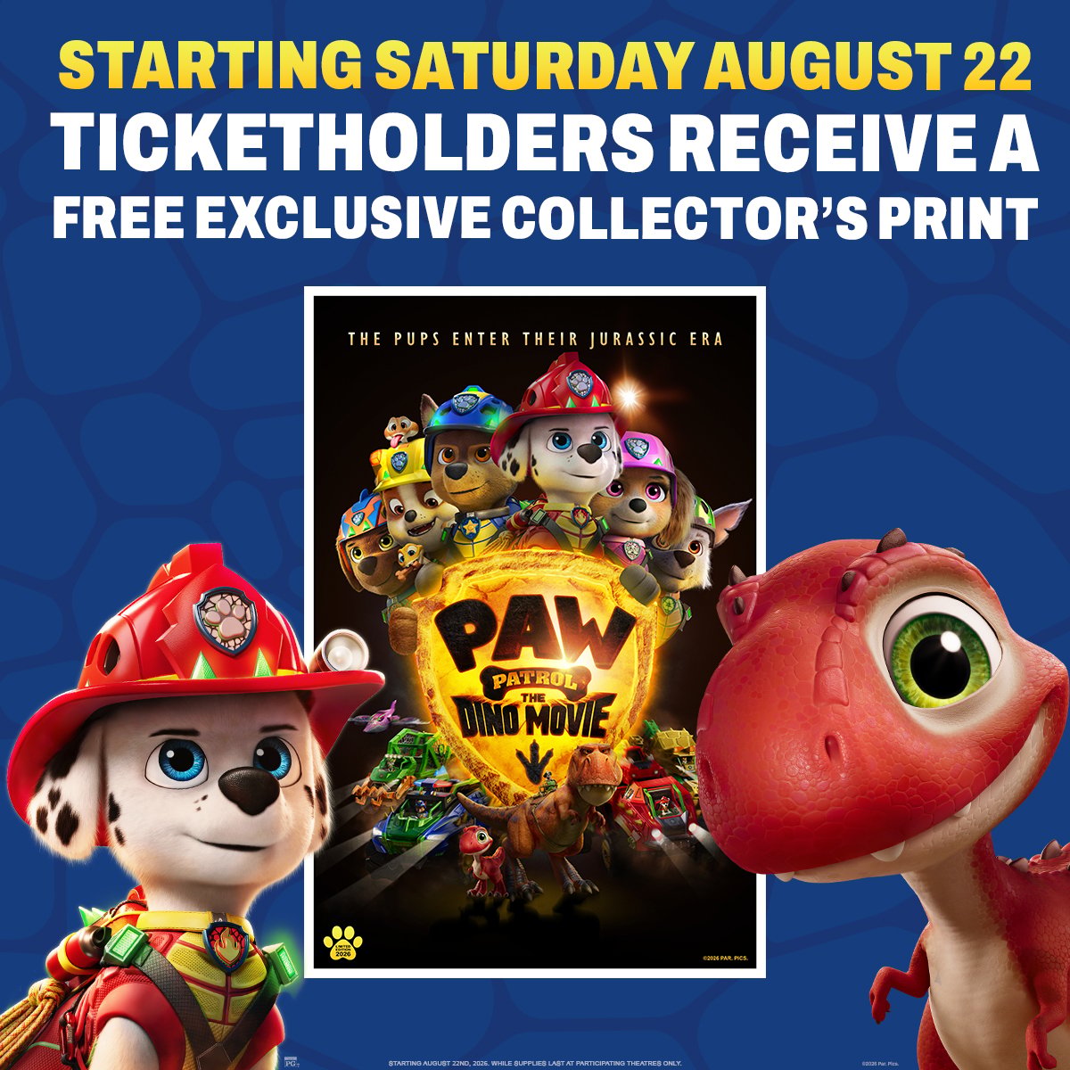 Paw Patrol Dino Collectors Prints Wk2