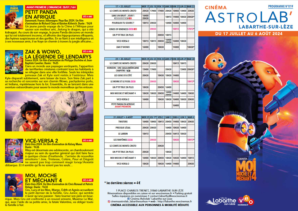 Programme cinéma Astrolab Labarthe page 1