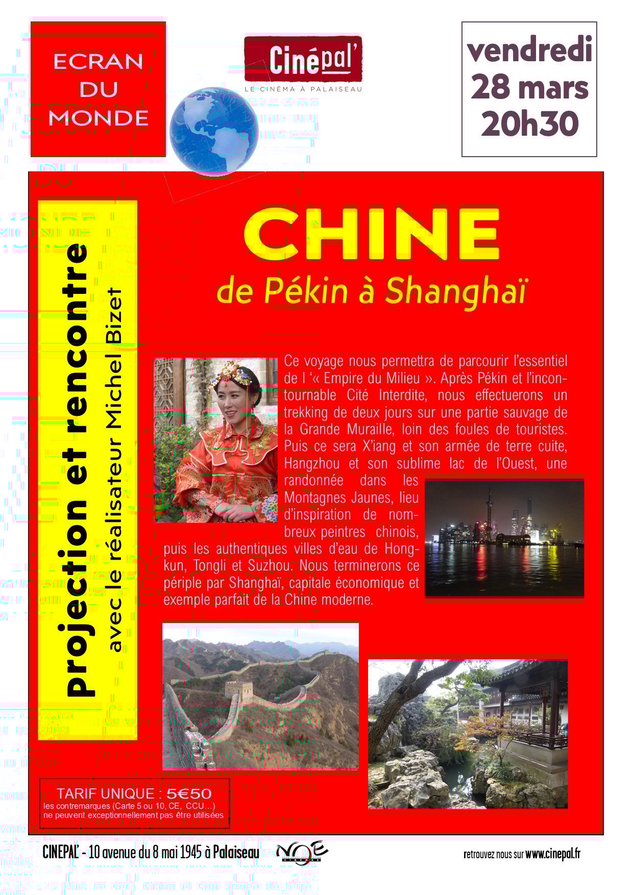 Ecran du Monde : CHINE de Pekin à Shanghaï 