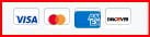 We accept Visa, Mastercard, Amex, Discover