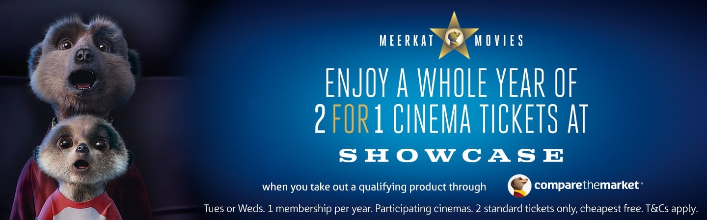 Enjoy a whole year of 2 for 1 cinema tickets at Showcase