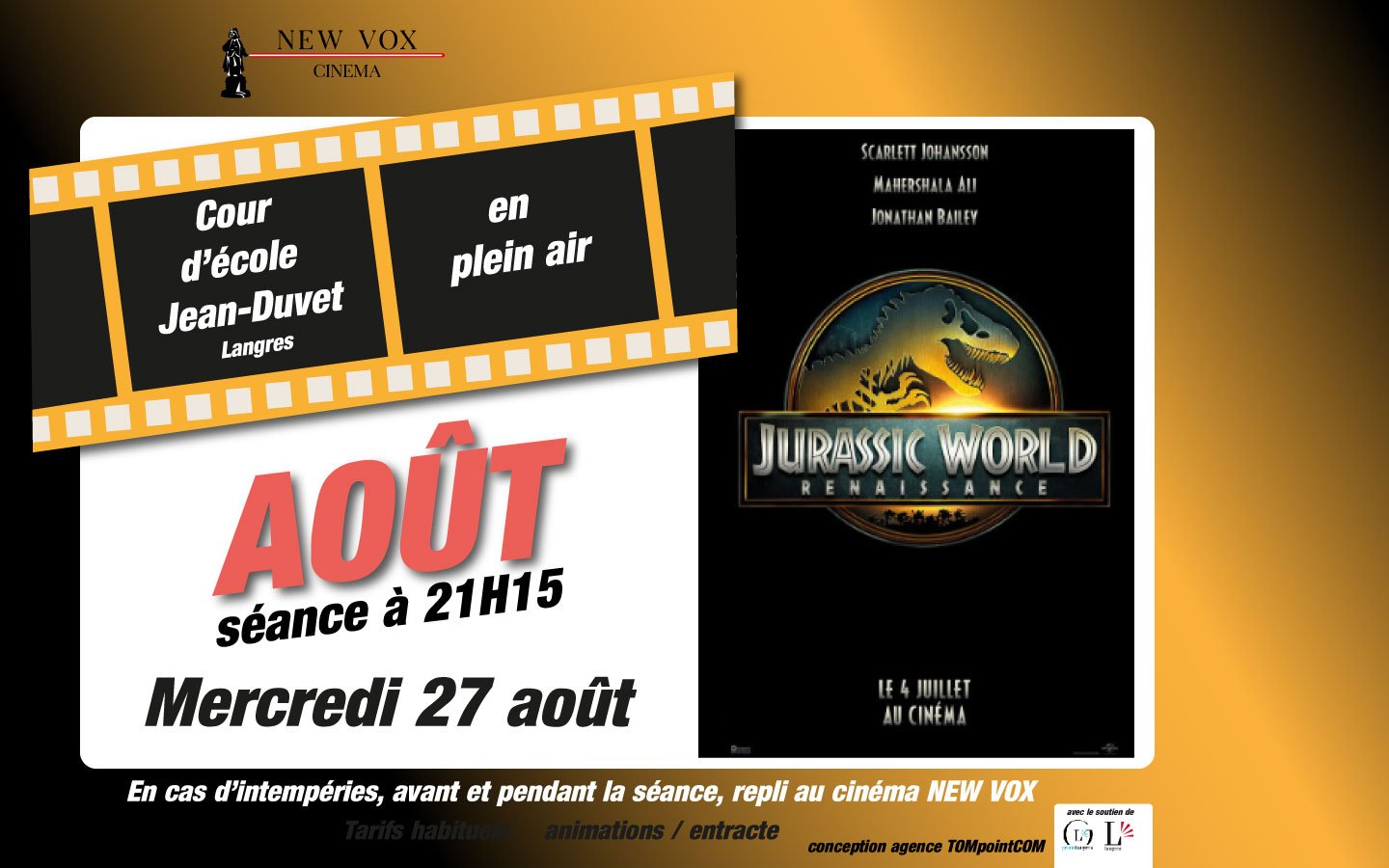Ciné Plein Air 'Jurassic World : Renaissance'