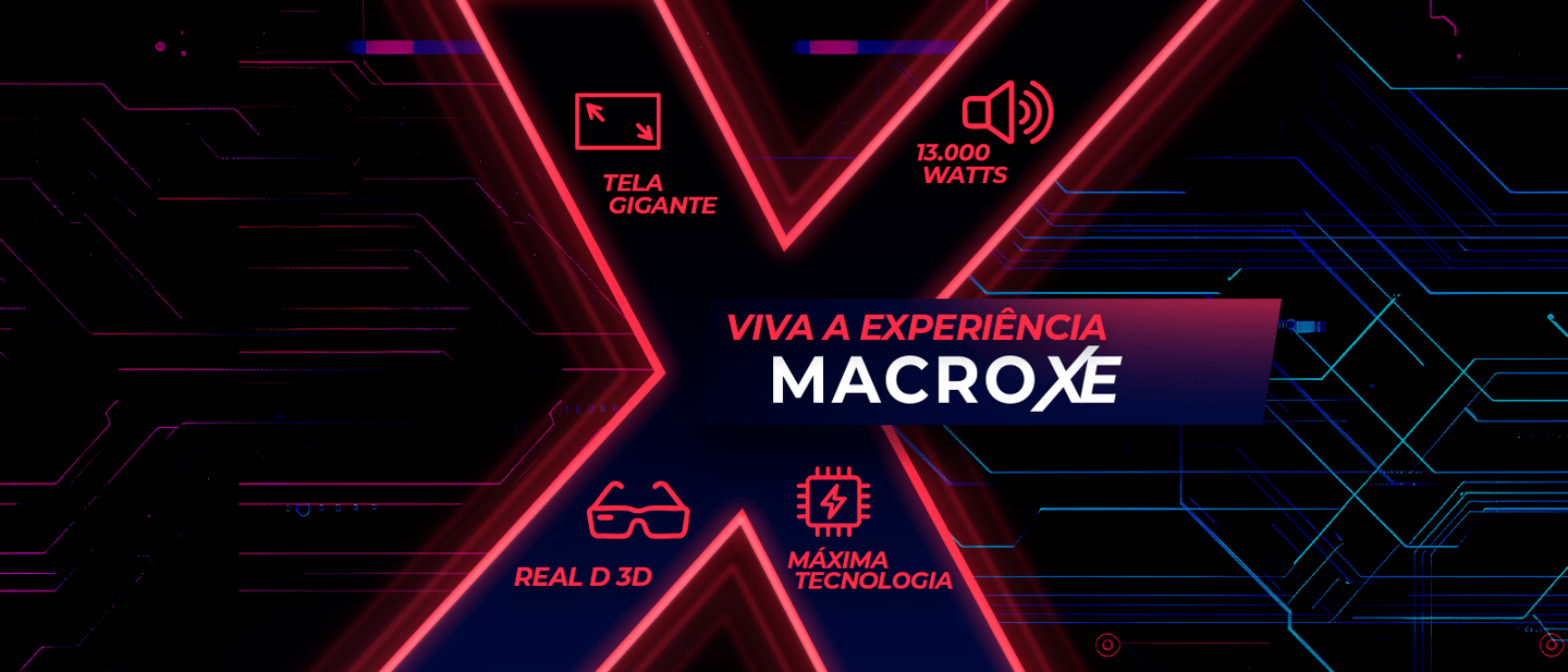 Com uma tela GIGANTE de até 214m², você vai sentir o máximo da adrenalina dos filmes de ação, aventura e terror. Mergulhe por completo nesta experiência.