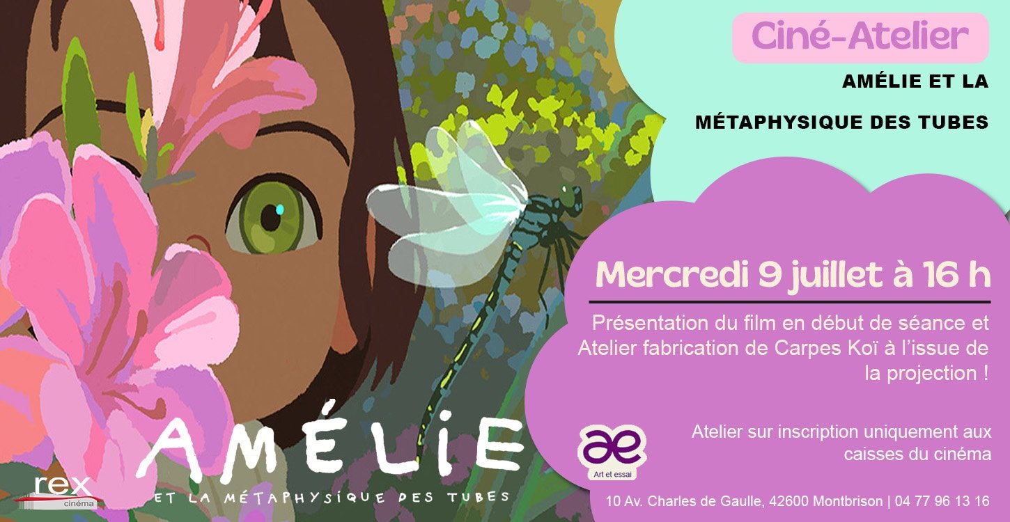 Ciné-atelier : "Amélie et la métaphysique des tubes", le mercredi 9 juillet 2025 à 16 h