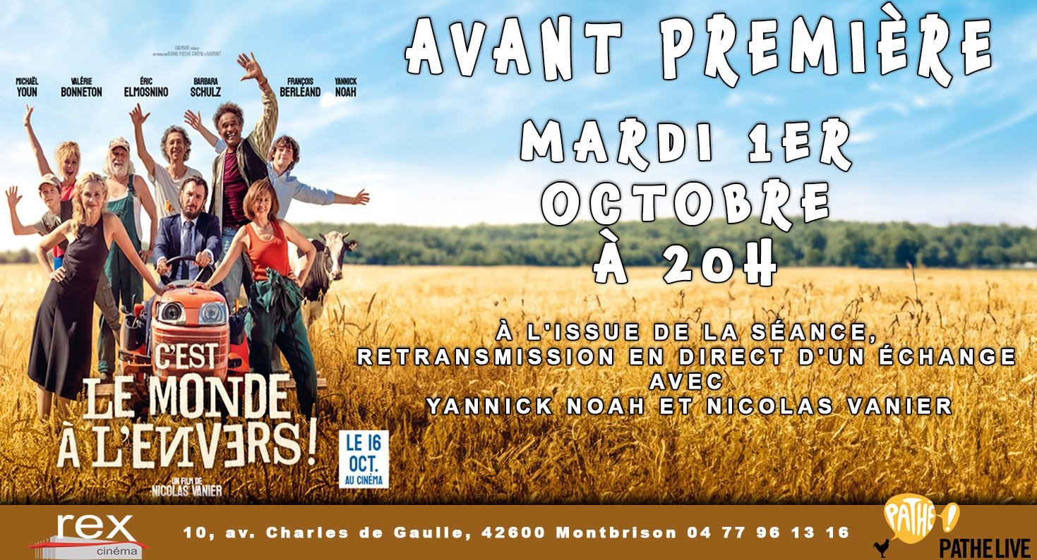 Avant-première : "C'est le monde à l'envers !" mardi 1er octobre 2024 à 20 h