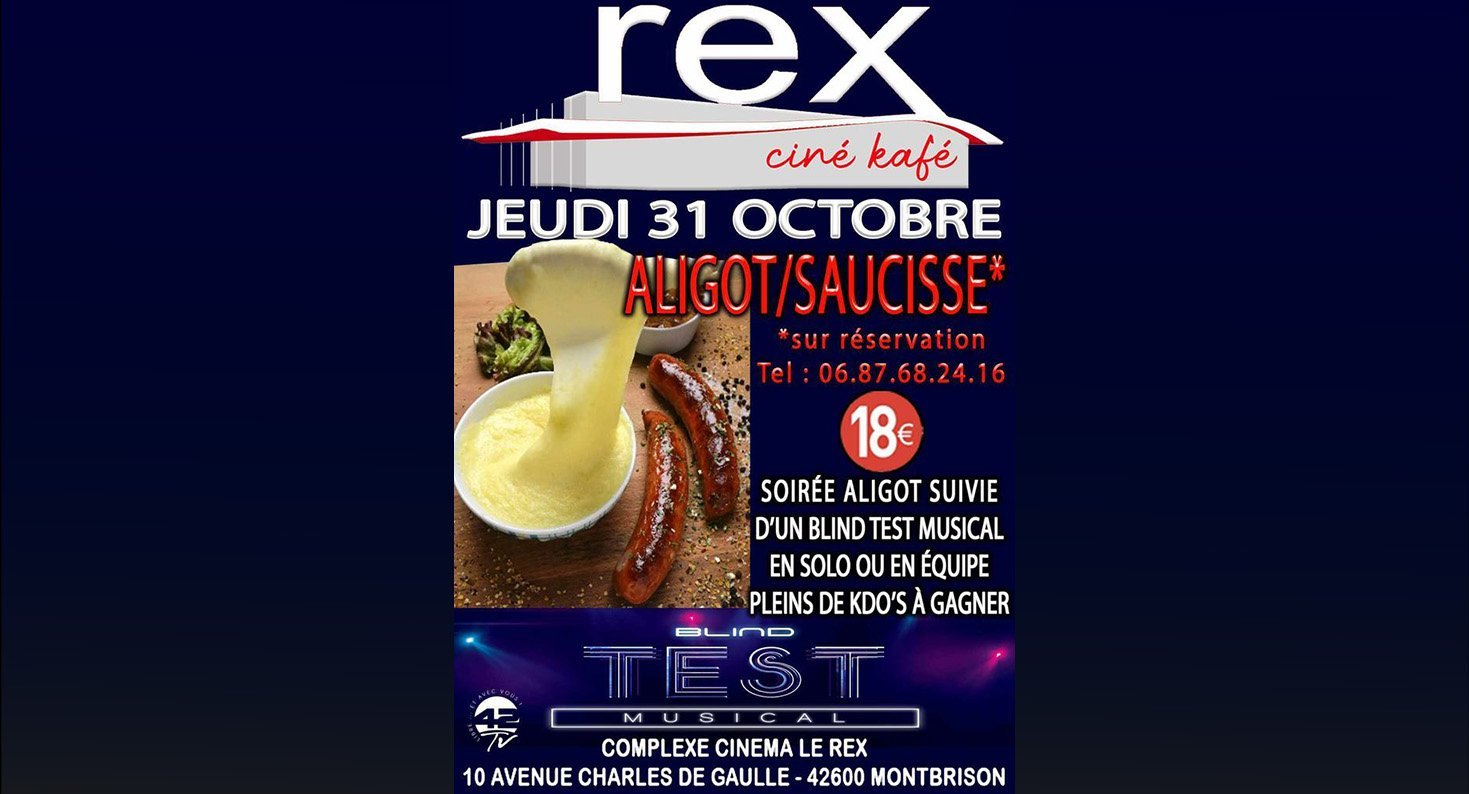 Soirée Aligot saucice au ciné kafé le jeudi 31 octobre 2024 à partir de 19h 