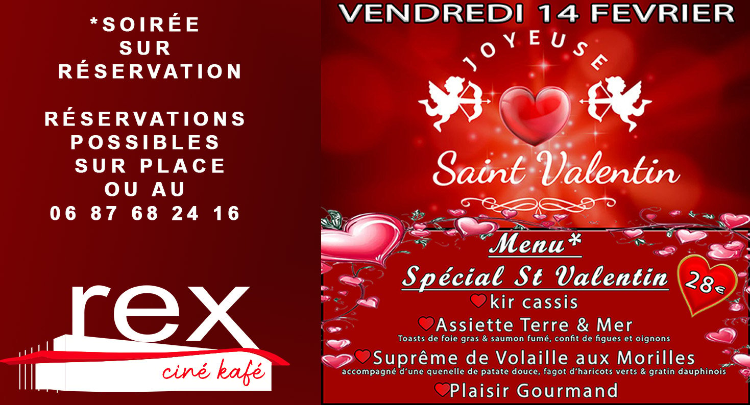 Soirée Saint-Valentin au ciné Kafé le vendredi 14 février 2025