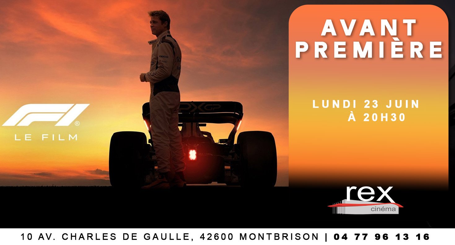 Avant-première : "F1 : Le film" le lundi 23 juin 2025 à 20 h 30