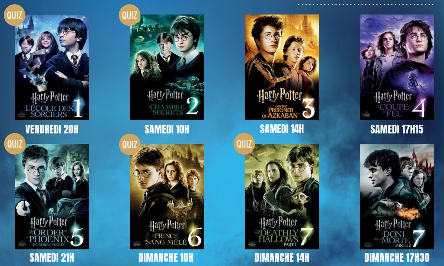 Tous les films de la saga Harry Potter sur grand écran ce week-end au Véo Muret