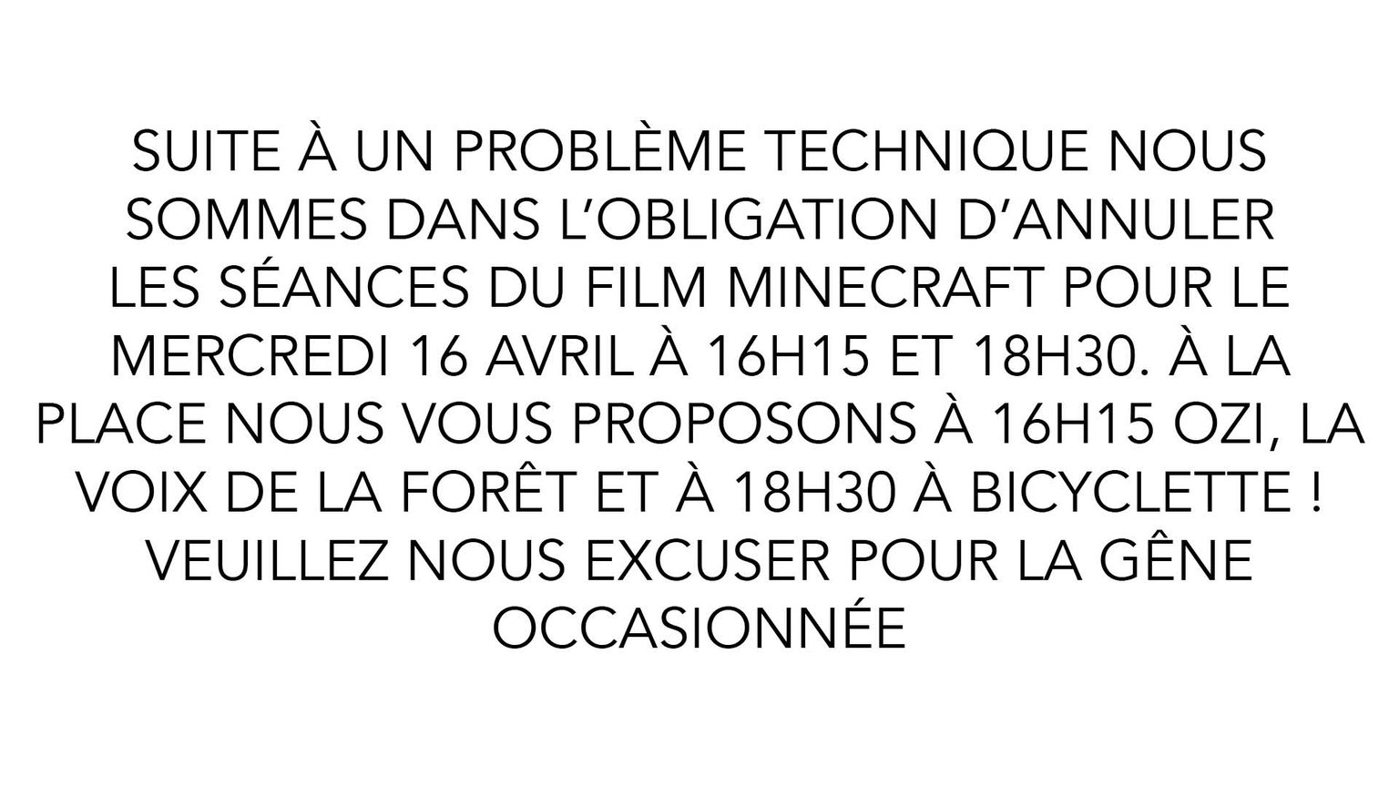 Problème technique