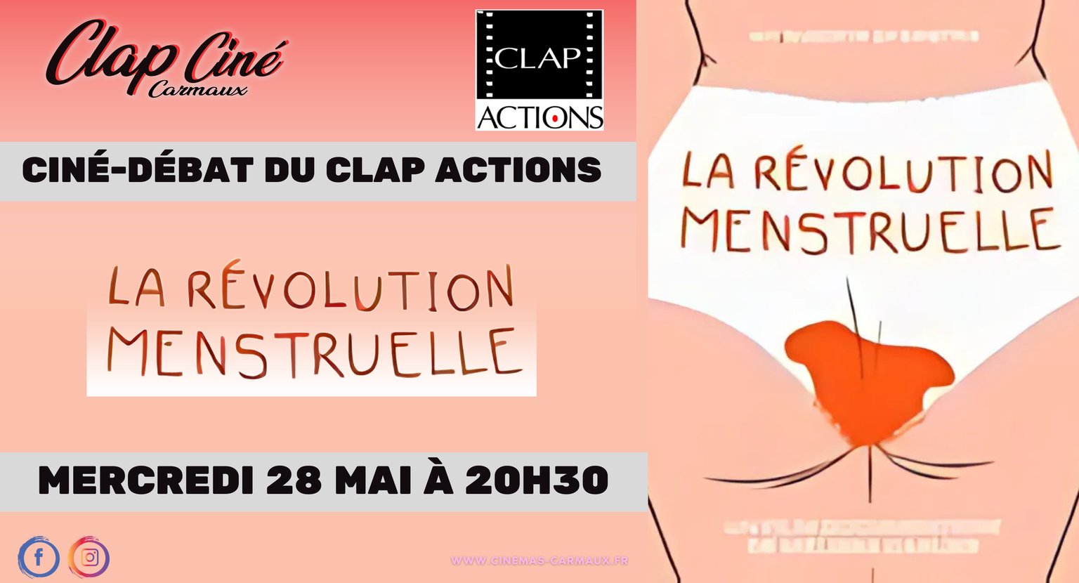 Ciné débat du CLAP ACTIONS avec "LA REVOLUTION MENSTRUELLE"