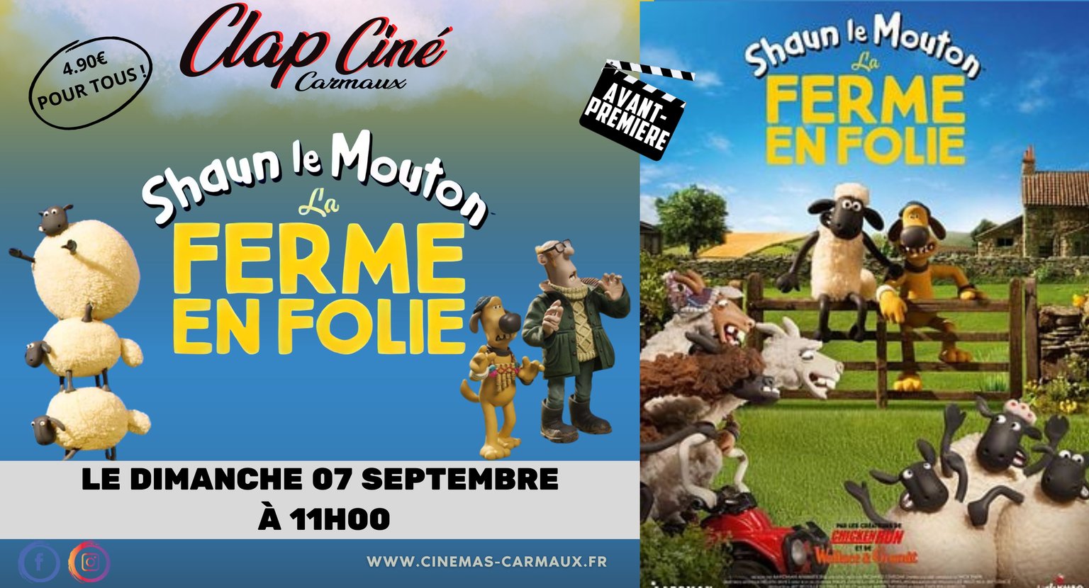 📣AVANT-PREMIÈRE de "SHAUN LE MOUTON : LA FERME EN FOLIE" 📣