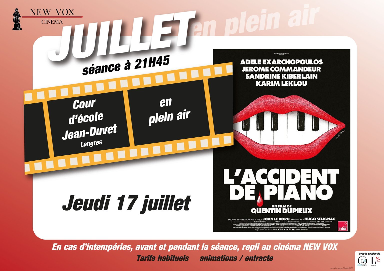 Ciné Plein Air 'L'accident de Piano'