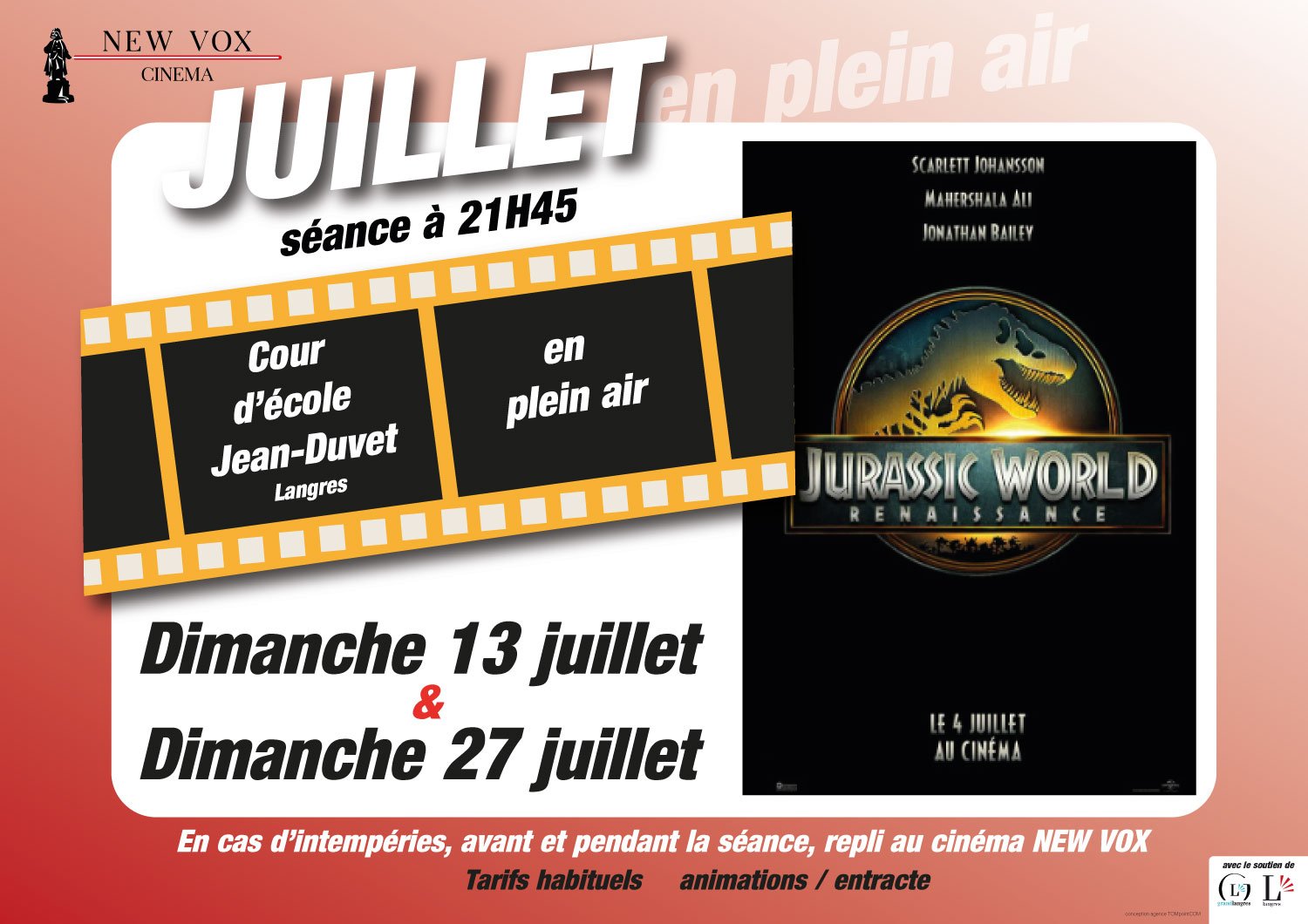 Ciné Plein Air 'Jurassic World : Renaissance' 