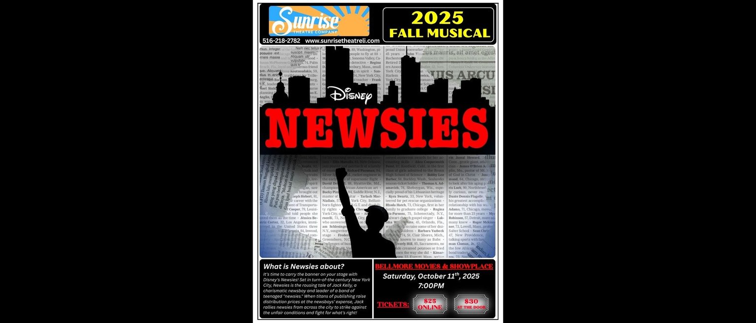 Sunrise Theatre Company Presents Disney's Newsies