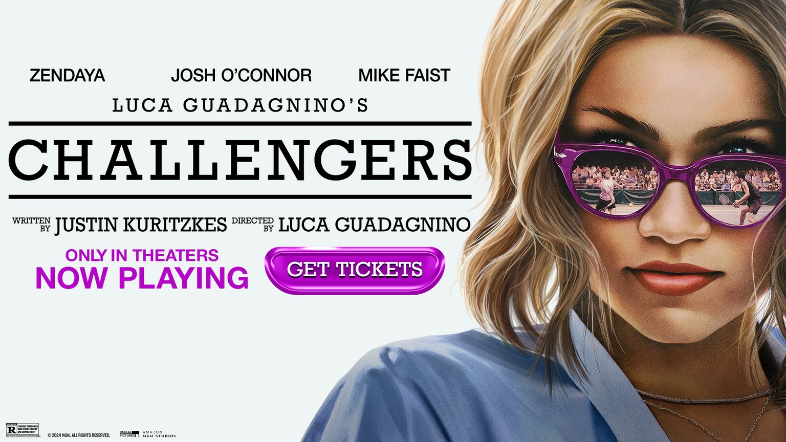 Challengers (showing in our 47-seat Egyptian Theatre with reserved seating)