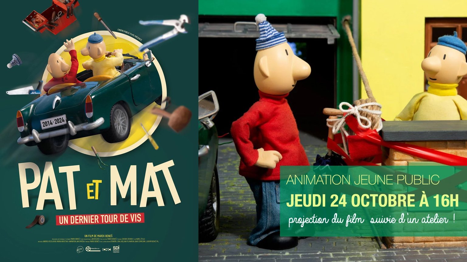 1 film suivi d'1 atelier pour les 3 à 5ans