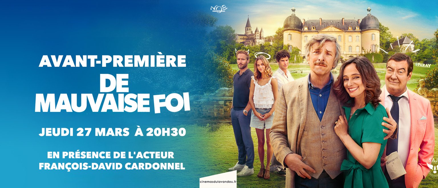 AVANT-PREMIERE EXCEPTIONNELLE EN PRESENCE DU COMEDIEN FRANCOIS-DAVID CARDONNEL