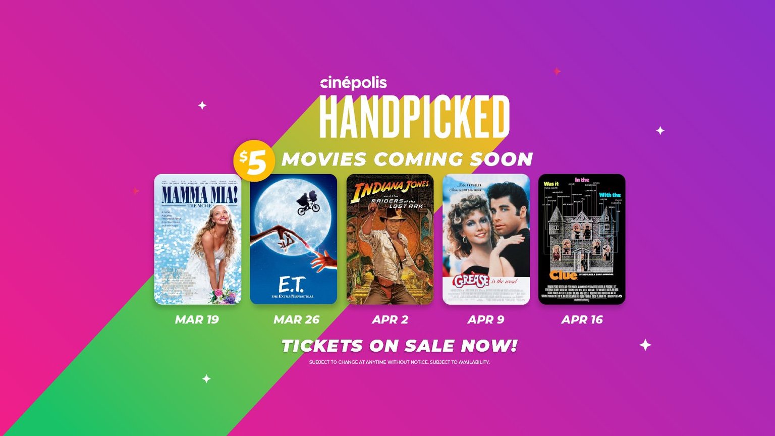 Handpicked Classics for $5 at Cinepolis