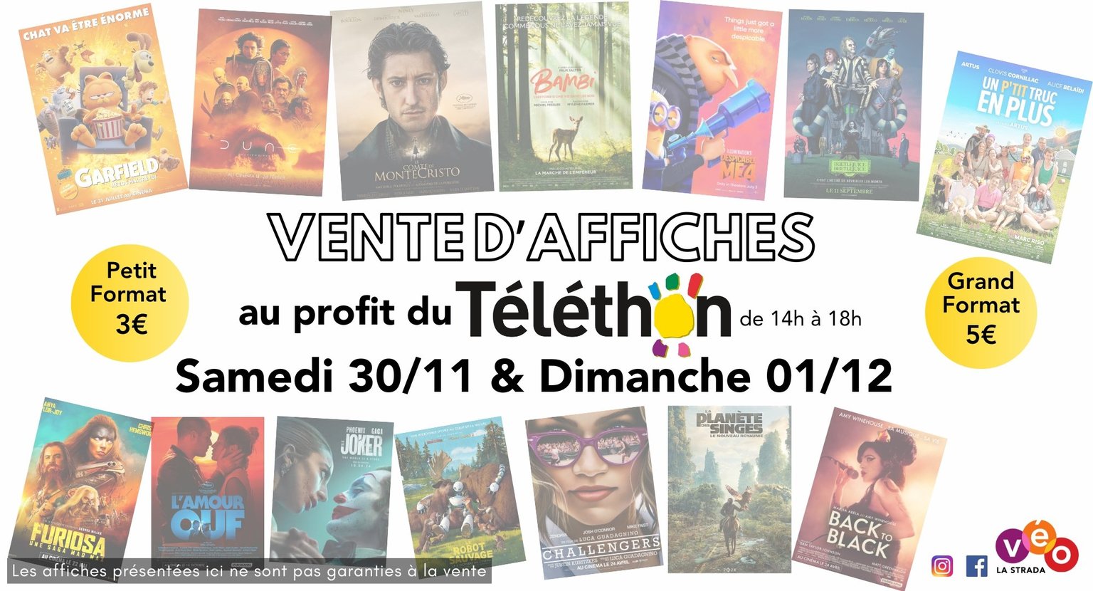 Vente d'affiches au profit du Téléthon