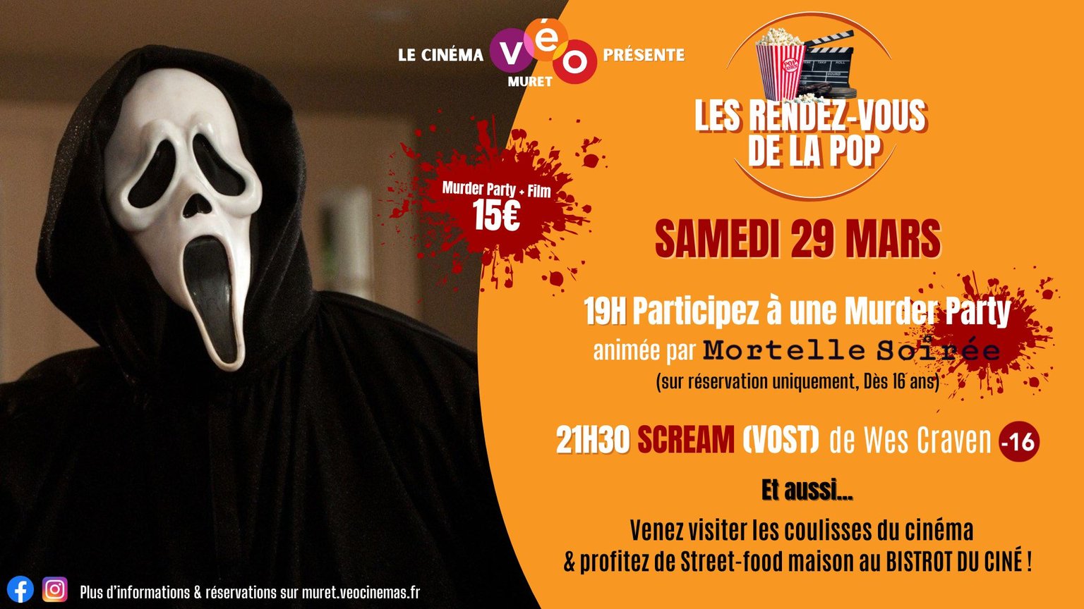 SCREAM | SAMEDI 29/03 À PARTIR DE 19H