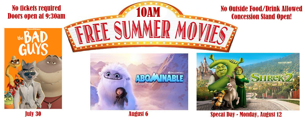 Free 10AM Summer Movies!