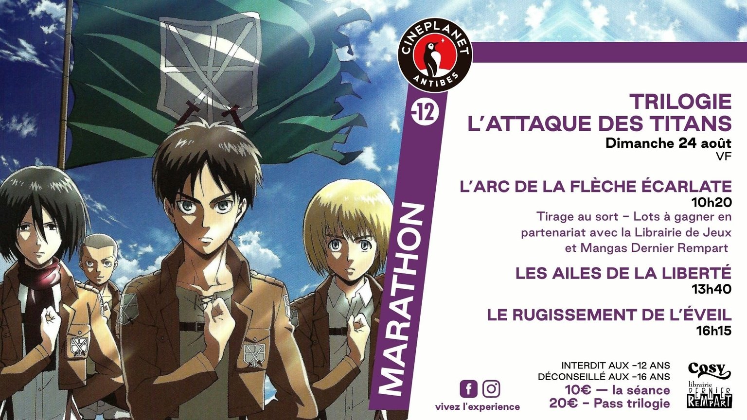 Marathon L'attaque des titans - dimanche 24 août