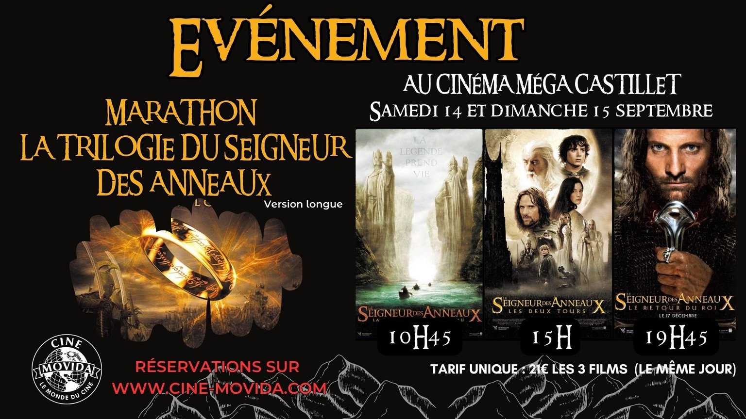 MARATHON TRILOGIE LE SEIGNEUR DES ANNEAUX