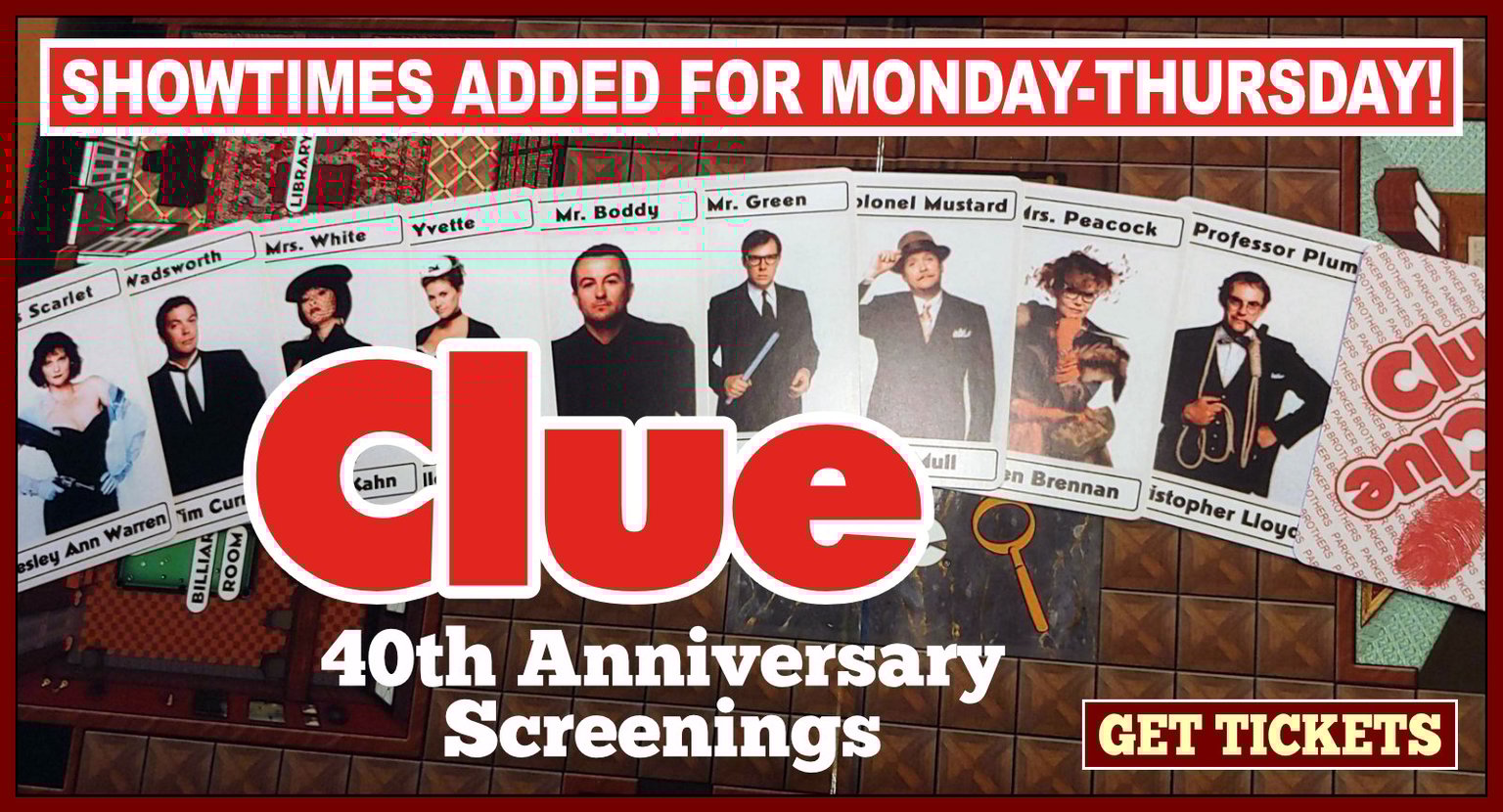 Clue Added Showtimes
