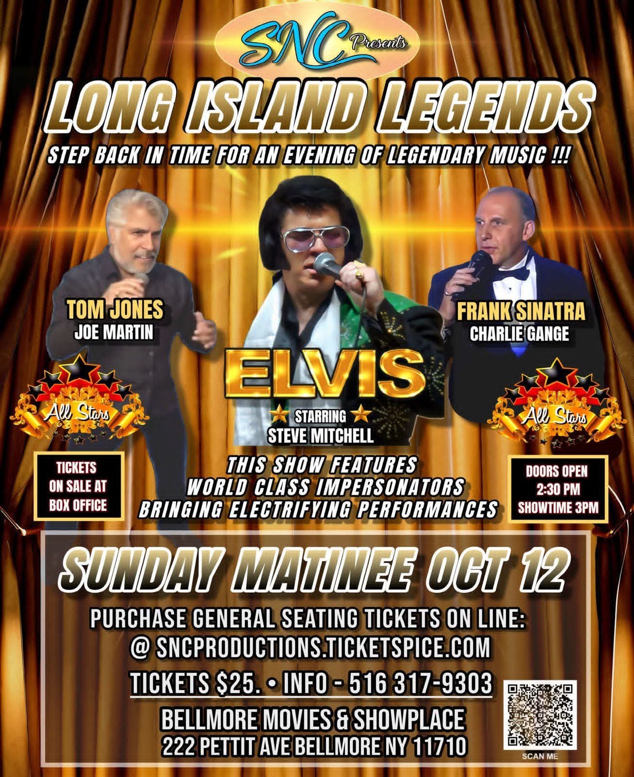 The Long Island Legends - Elvis, Sinatra & Tom Jones