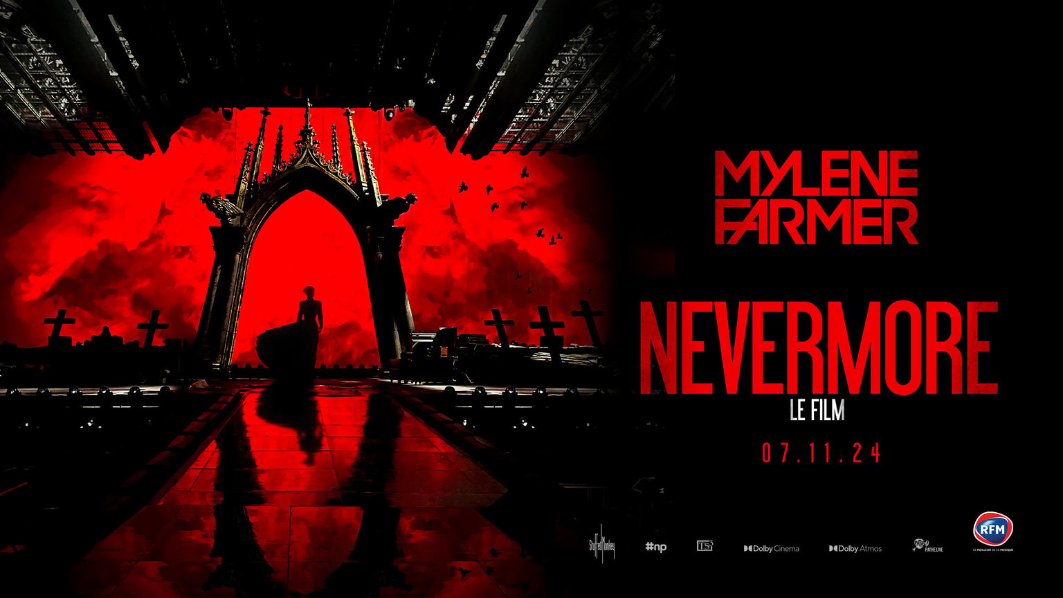 Mylène Farmer - Nevermore - Le Film au Ciné Pôle Sud jeudi 7 novembre à 21h00