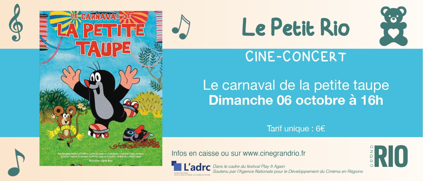 Ciné-Concert : Le carnaval de la petite taupe 