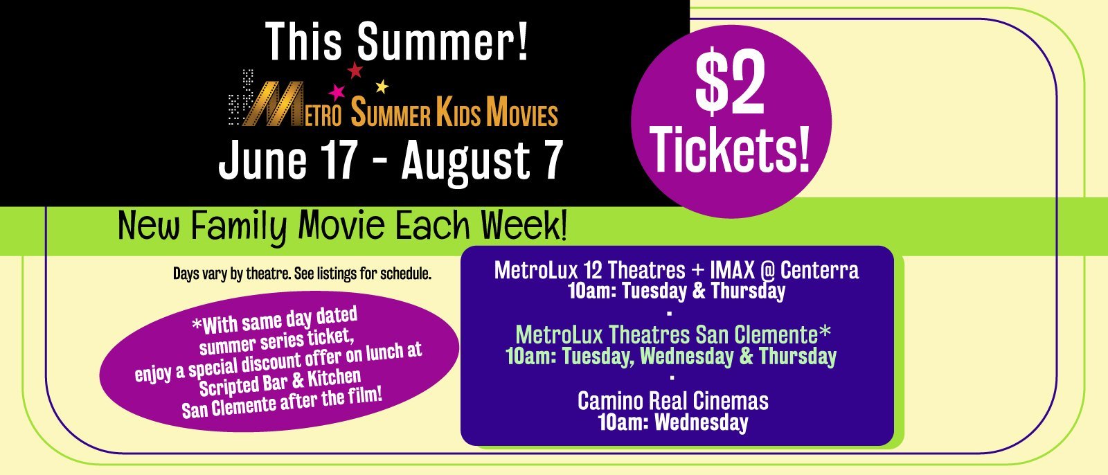 Metro Summer Kids Movies