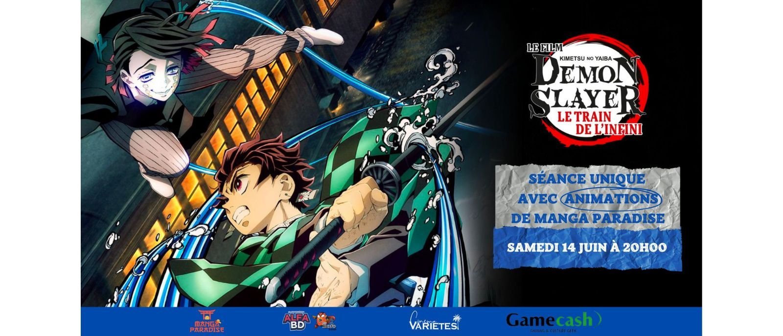 Soirée animée par Manga Paradise : Demon Slayer - Kimetsu no Yaiba - Le film : Le train de l'infini !