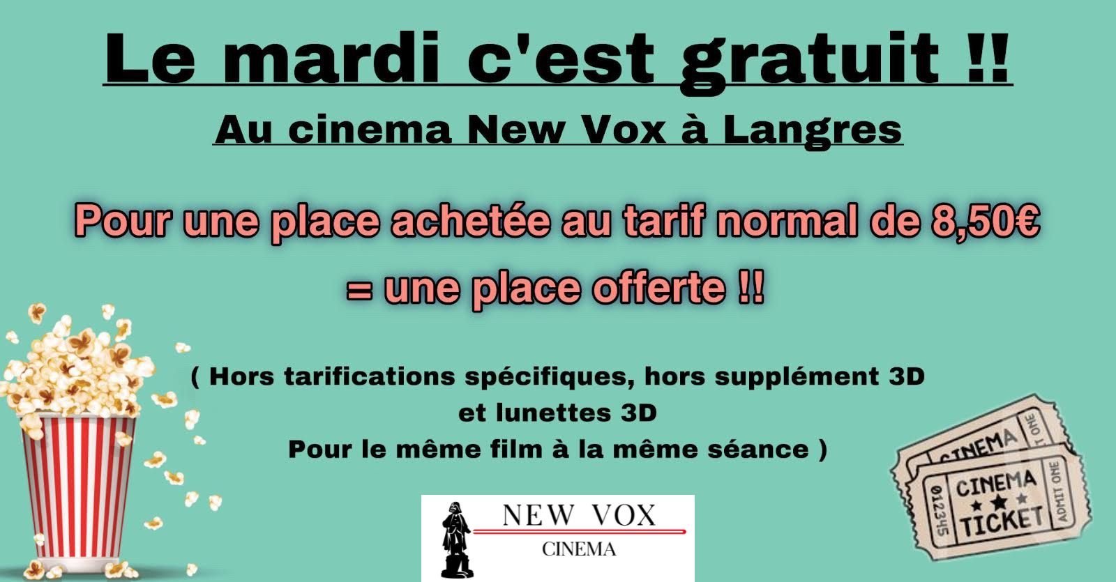 Le mardi c'est gratuit!