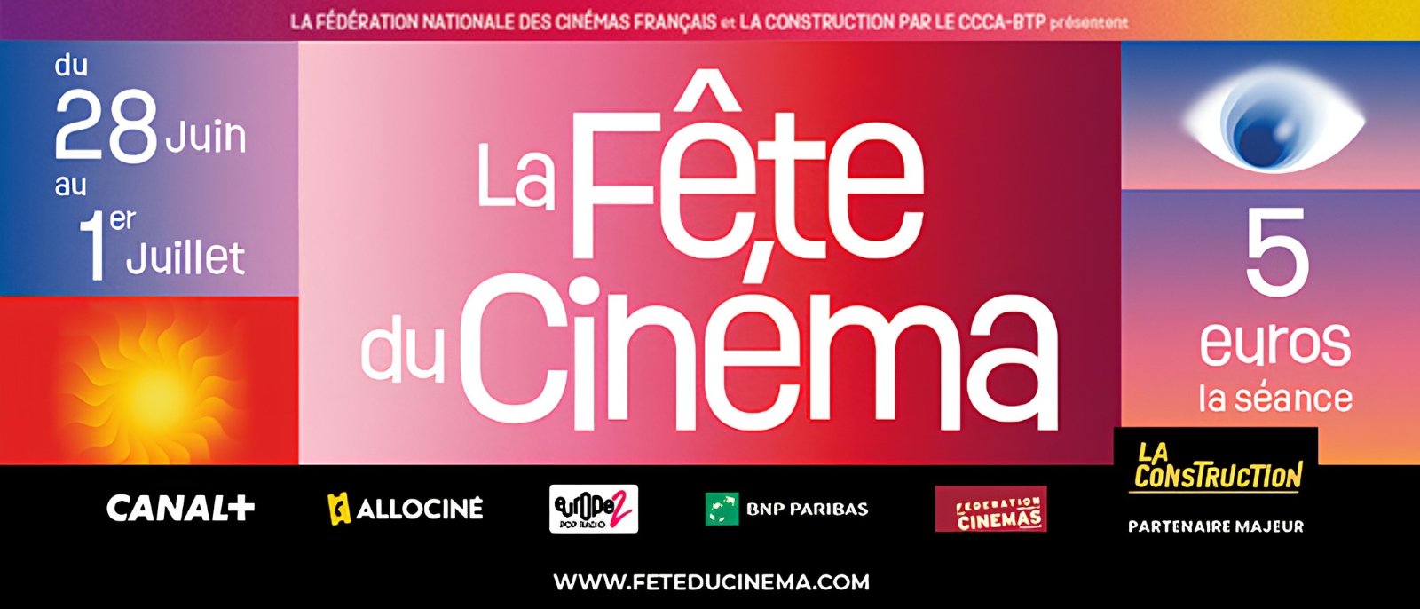 La Fête du Cinéma du 28 juin au 1er juillet
