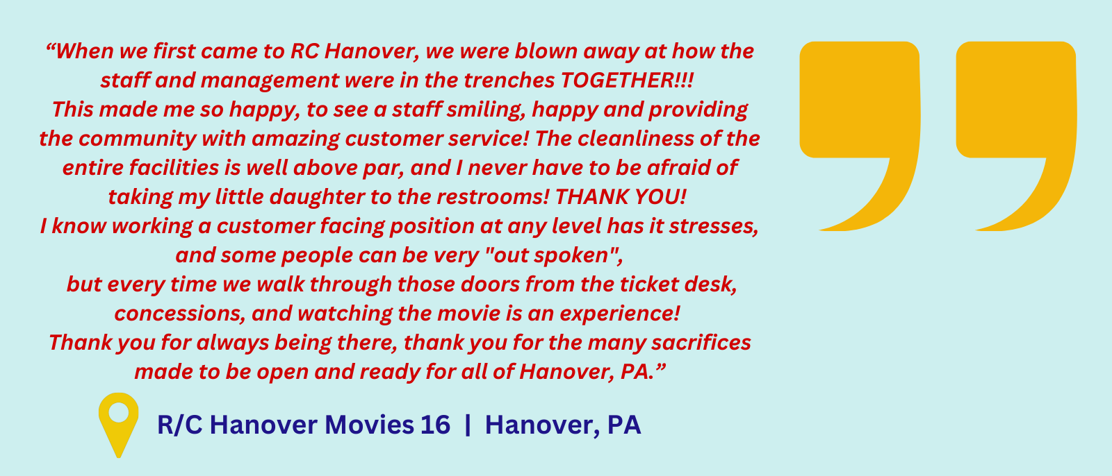 Hanover Testimonial