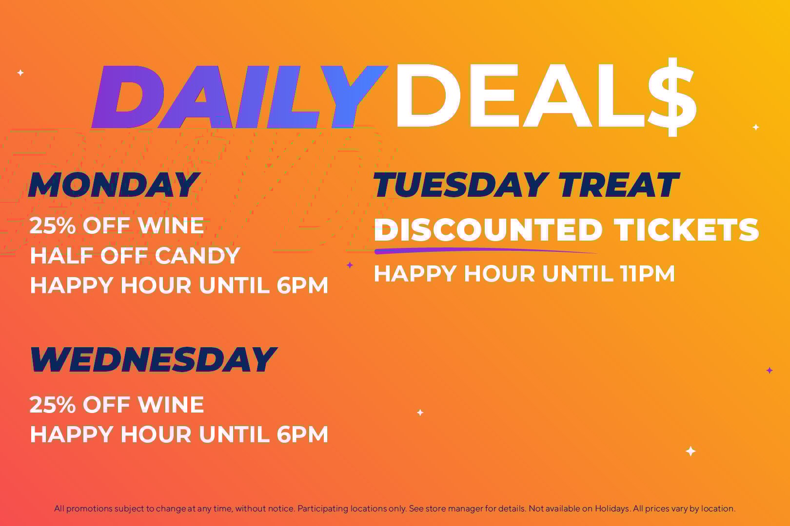 Daily Deals at Pico and Vista