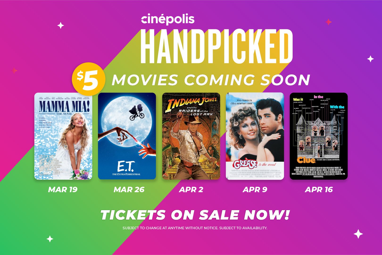 $5 Movies Coming Soon