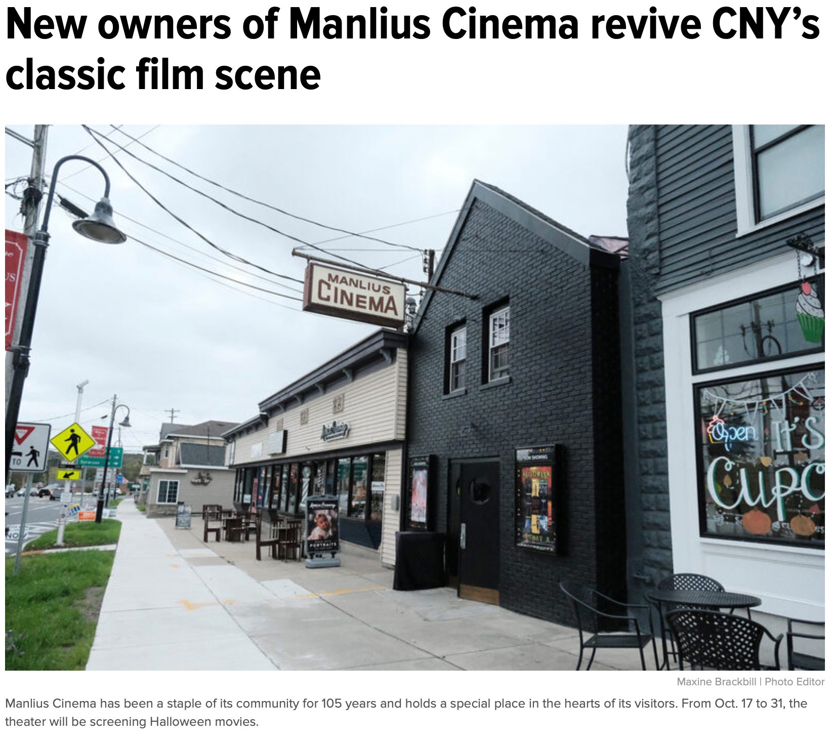 Syracuse University Daily Orange Article about the Manlius Cinema