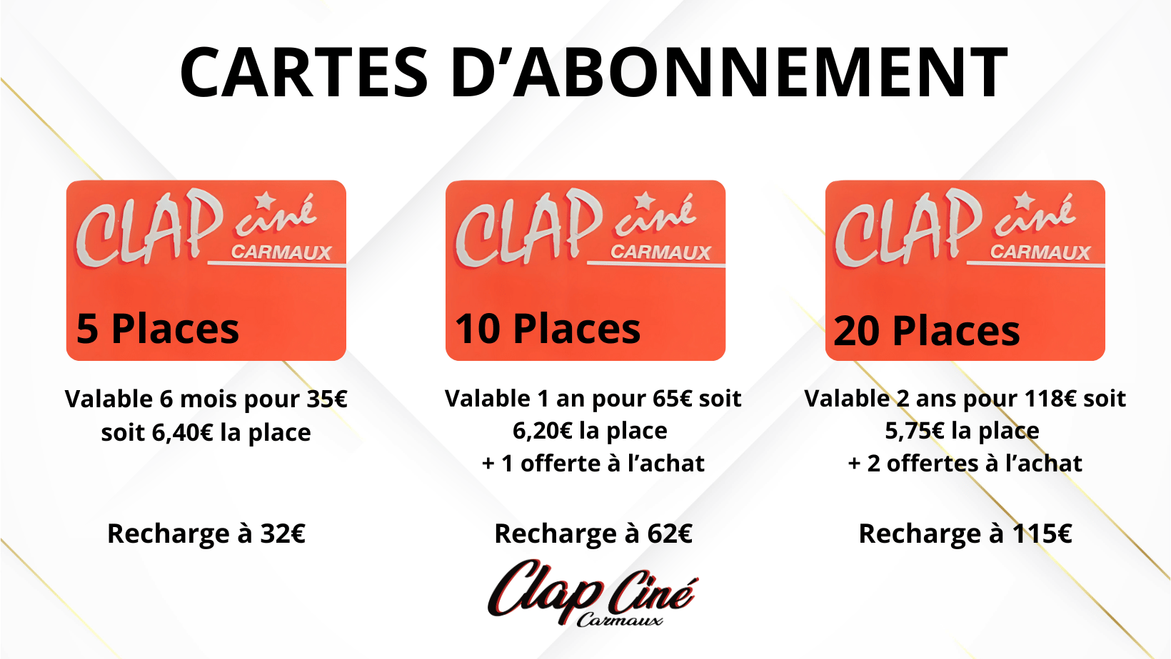 cartes d'abonnement