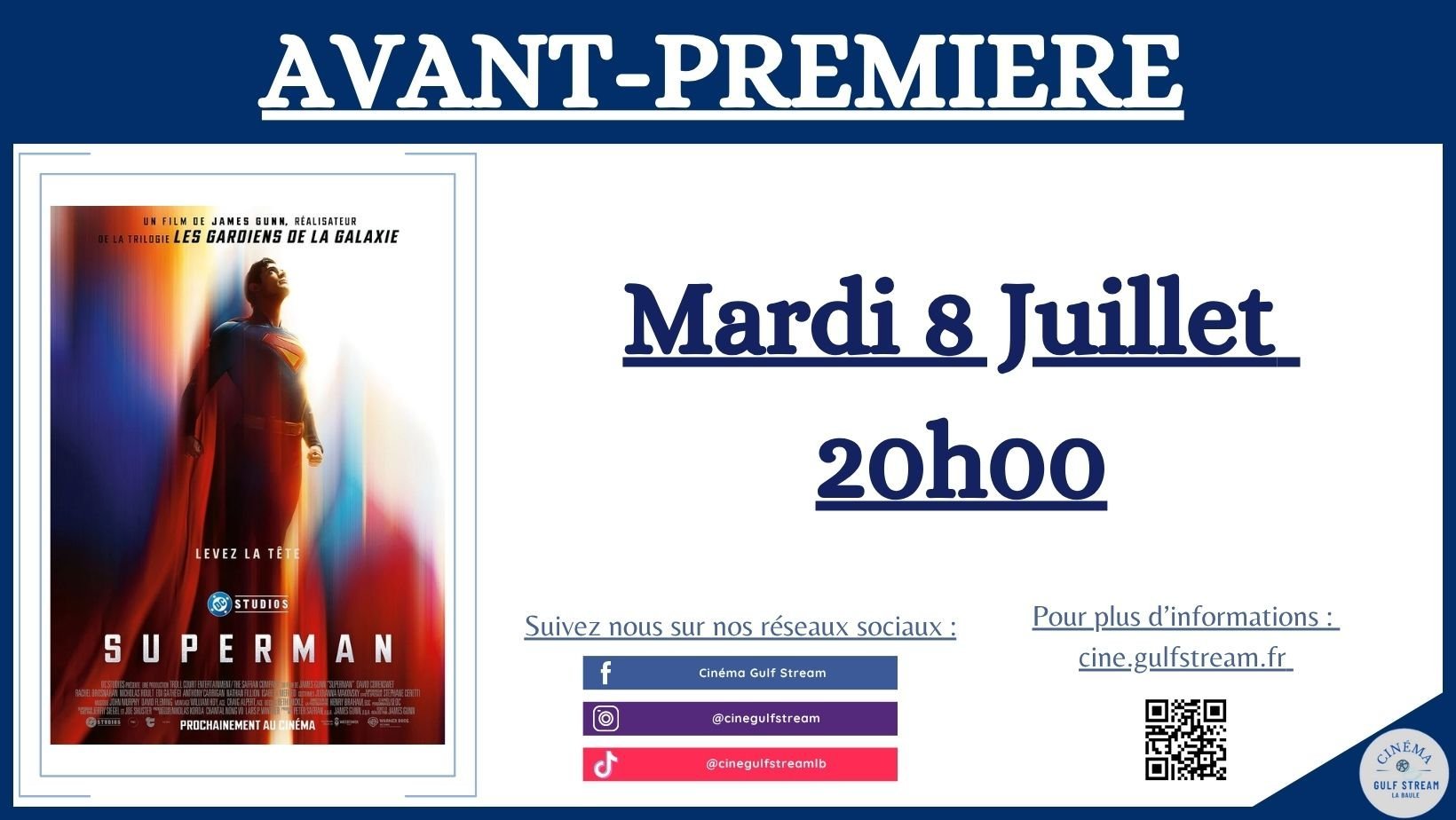 AVANT-PREMIERE " SUPERMAN" Mardi 8 Juillet à 20h00