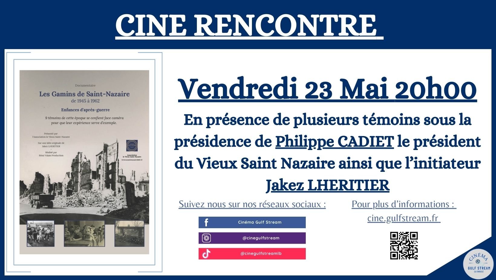 CINE RENCONTRE : LES GAMINS DE ST-NAZAIRE 