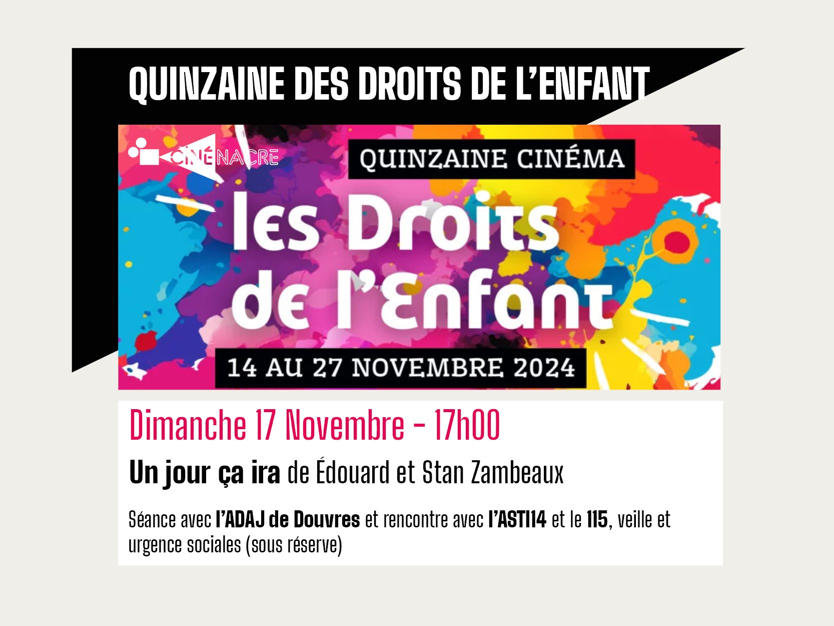 Quinzaine des Droits de l'Enfant 