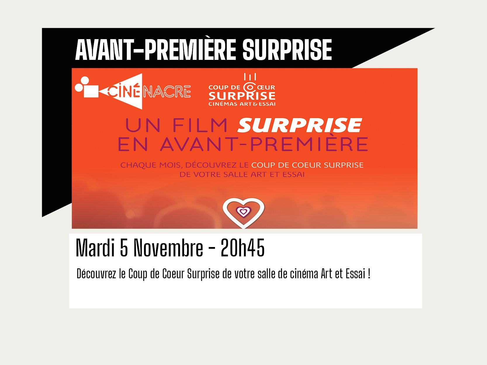 Coup de Coeur Surprise AFCAE - Avant-première