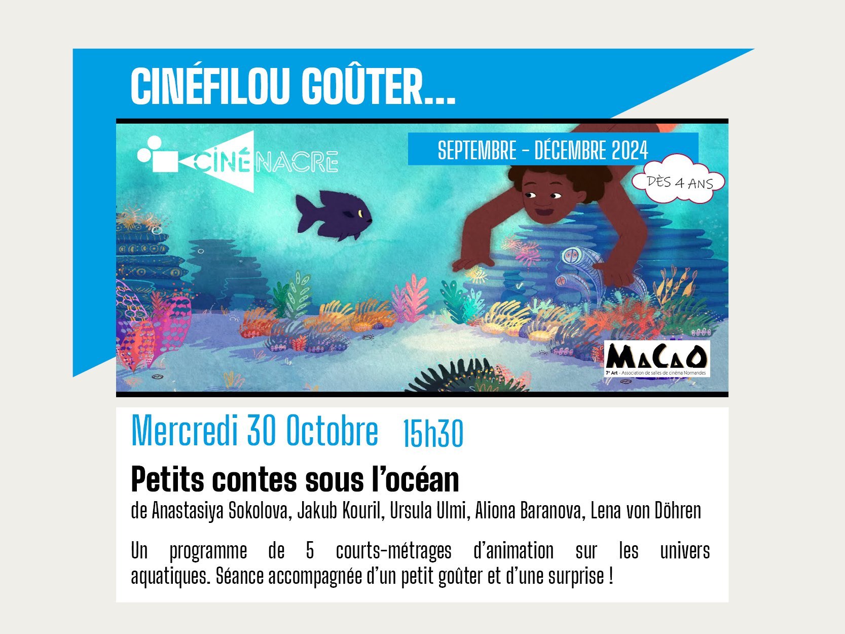 Petits contes sous l'océan - Cinéfilou goûter