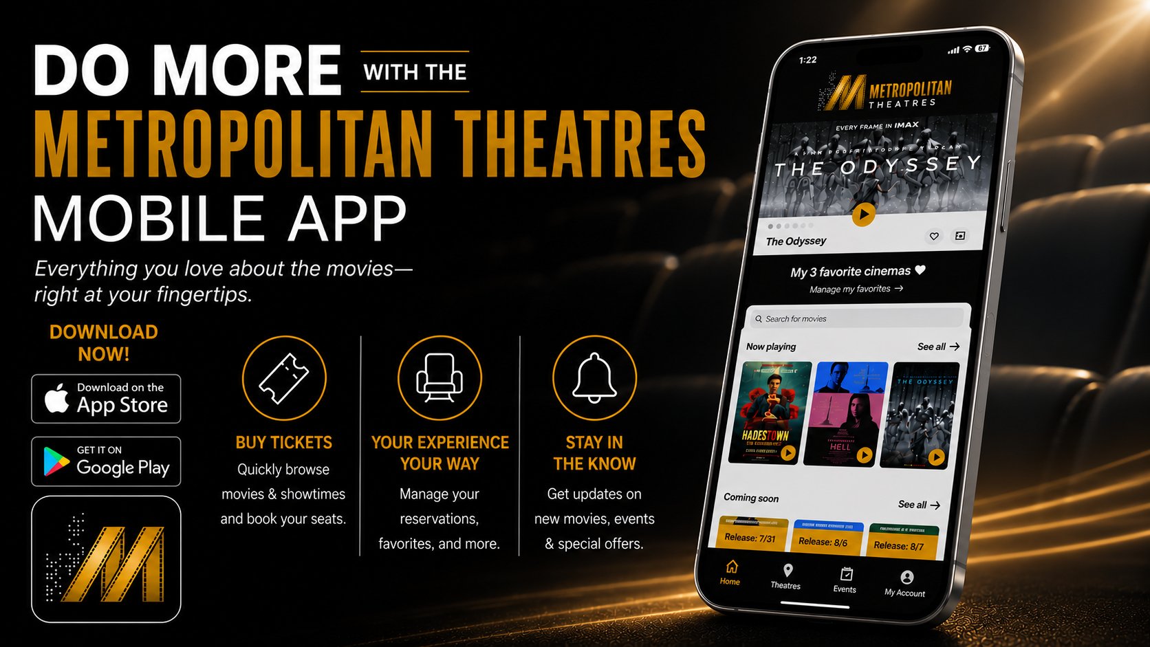 Do more with the Metropolitan Theatres app