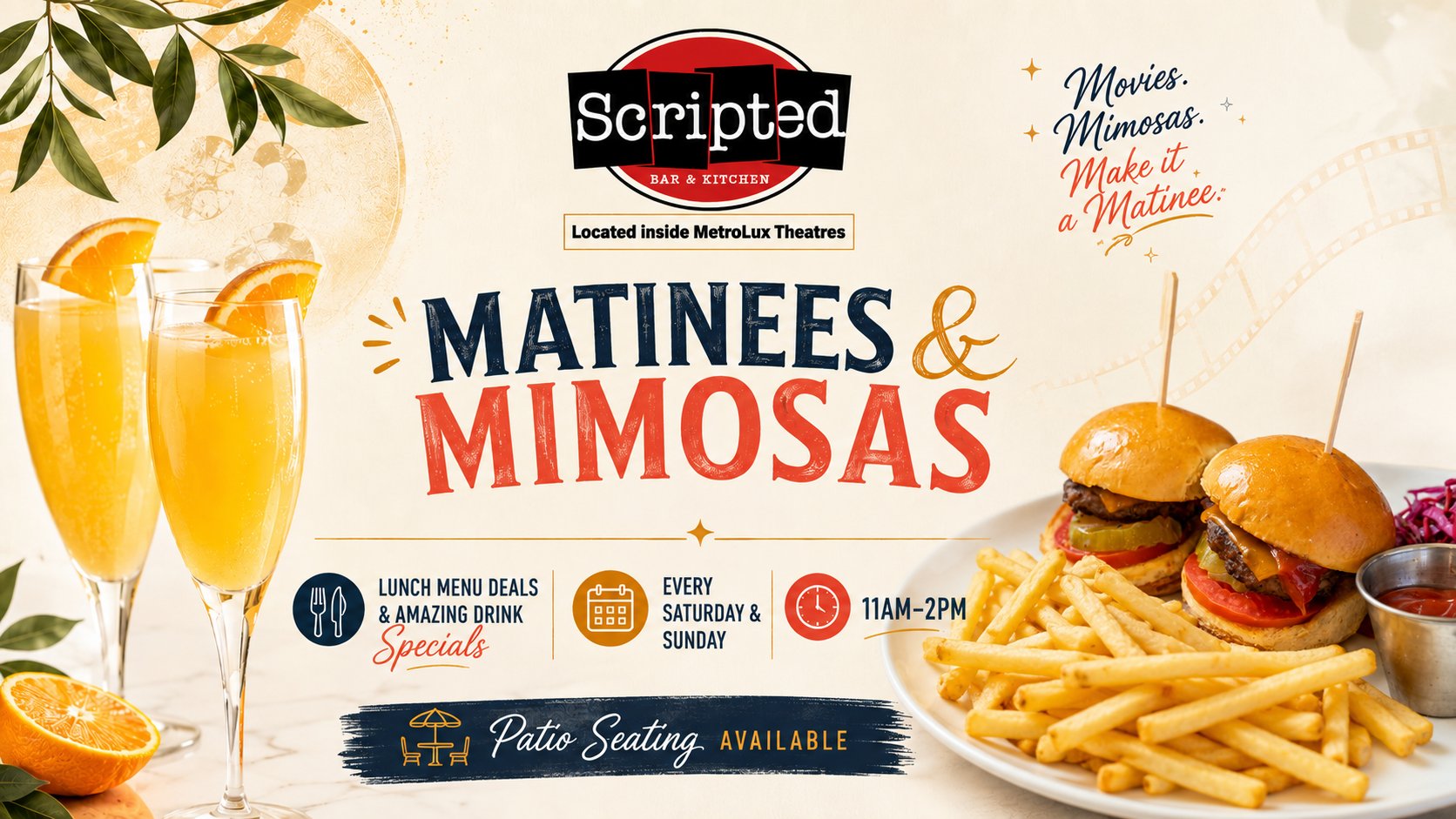 Matinees & Mimosas at Scripted Bar & Kitchen